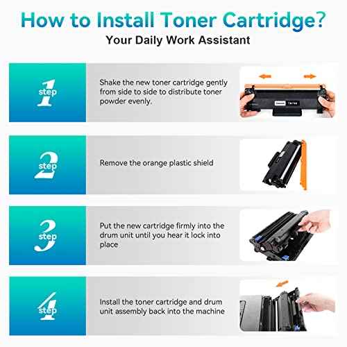 MFC-L2690dw Toner for Brother (Compatible TN-760 TN-730 Toner Cartridge) Replacement for TN730 TN760 Use for Brother MFC-L2690DW MFC-L2710DW HL-L2370DW HL-L2390DW MFC-L2750DW DCP-L2550DW (2 Black)