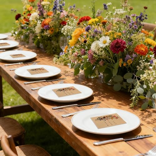 Wedding Seed Packets 100 Pcs Vintage Wildflower Favor Envelopes Self-Adhesive