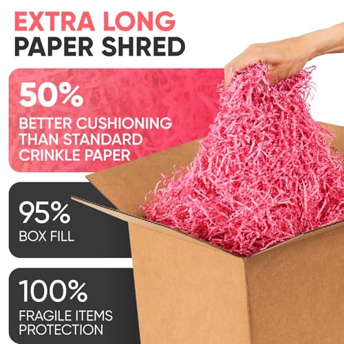 1 Cu Ft Ready To Ship Carton with Pink Crinkle Paper Filler 12x12x12"