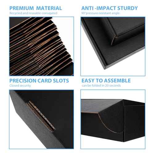 Small Shipping Boxes 12x9x3 Inches ? Black Corrugated Cardboard Boxes (20-Pack) for Mailing, Packing, Small Business & Gift Packaging - Recyclable & Sturdy