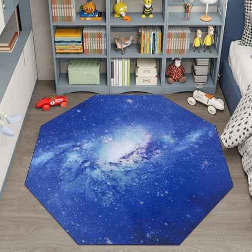 USTIDE Large Nonslip Gaming Chair Mat Blue Office Desk Chair Mat for Hardwood Floor Computer Carpet for Gaming Room 51"x51"
