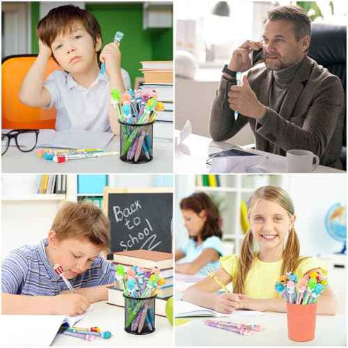 24 Fidget Spinner Multicolor Pen in One 3-in-1 | Fun Cute Pens for Kids & Adults | Stress Relief Rotating Pen 0.5mm | Perfect for School, Office, Home, Birthday Gifts