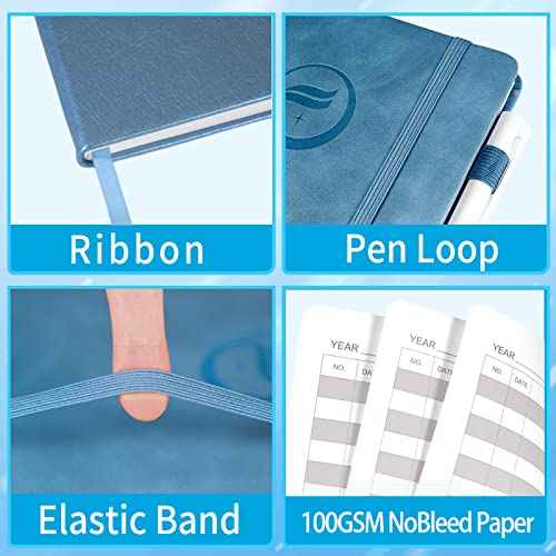 Check Registers for Personal Checkbook, Blugool Checkbook Register with Check & Transaction Registers, Accounting Ledger Log Book for Personal and Work, 5.8" x 8.3" (Blue)