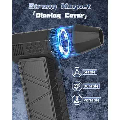 Electric Air Duster,150000RPM Compressed Air Duster for Cleaning Keyboard&PC, 3 Speeds Adjustable Rechargeable Cordless Jet Dry Blower Air Blower for Car and Home