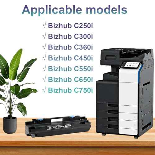 WX-107 WX107 Waste Toner Box Container Compatible for Konica Minolta Bizhub C750i C650i C550i C450i C360i C300i C250i Printers