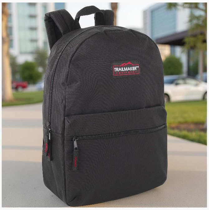 Trail Maker Classic 17-Inch School Backpack for Girls & Boys - Black