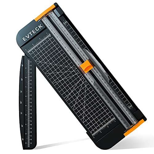 Evteck Black A4 Paper Cutter Slider Trimmer for Cardstock Photos Vinyl