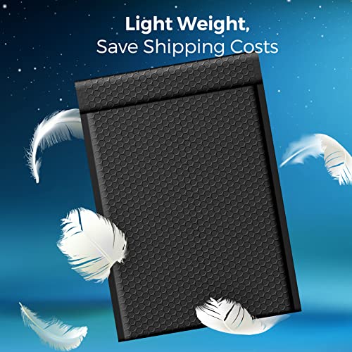 Black Bubble Mailers 10.5x16 Inches - 40 Pack Self-Seal Padded Envelopes