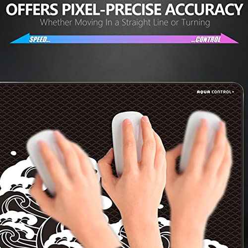 X-Raypad Aqua Control Plus Wave Gaming Mouse Pad, Ultra-High Precision Mouse Pad with Perfect Speed and Control Capability, Consistent X and Y Glide, Designed for Fps Players with Low DPI Requirements