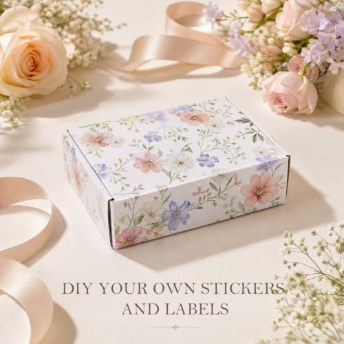 HORLIMER 7x5x2 Small Shipping Boxes Set of 6 White Corrugated Mailer Boxes for Packing & Mailing