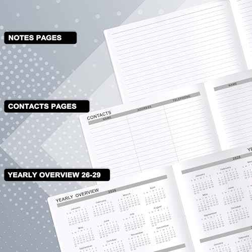 2026-2028 Monthly Planner - 3 Year Monthly Planner 2026-2028, Jan.2026 - Dec.2028, 8" x 10", Tabs + Back Pocket + Hardcover- Black