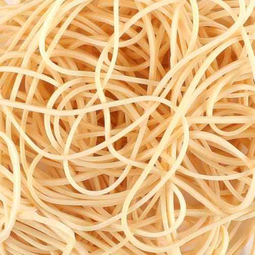 Rubber Band, 90 Pcs Light Beige Rubber Bands, Size 19 Strong Elastic Band Loop Office Supplies, Suitable for Office School Home