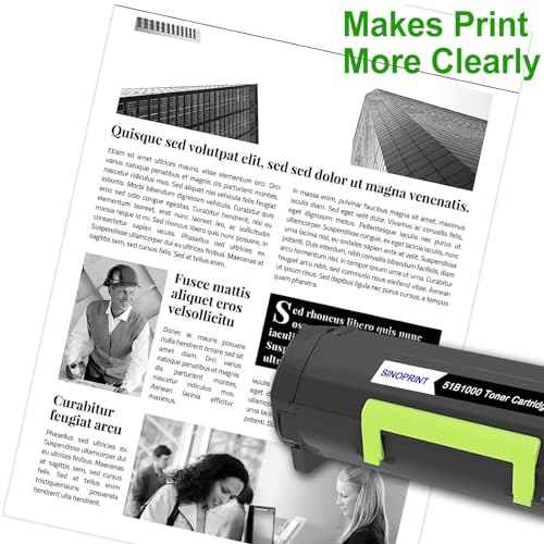 51B1000 Toner Cartridge MS417 Black Replacement for Lexmark MS417dn MX417de MS317dn MS517dn MX317dn MX517de MS617dn MX617de Printer(1 Pack Black)