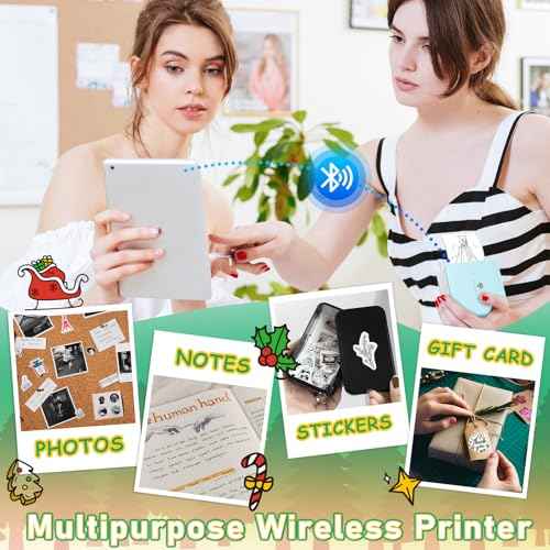 Phomemo Sticker Printer- Mini Sticker Printer Maker Machine, Mini Pocket Printers Instant Print for DIY Creation, Study Notes, Photos, Gifts, Portable Thermal Printers for Kids/Students/Teacher
