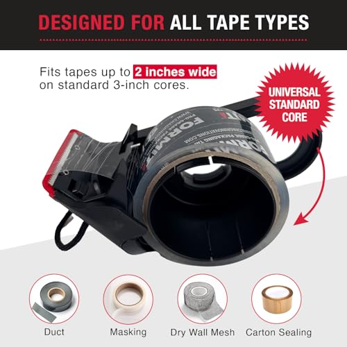 Tape Terror Packing Tape Dispenser - 1 Count, Refillable, Fits 2" Tape
