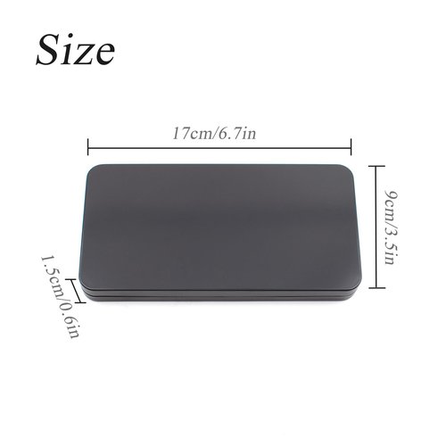 2 PCS Black Metal Cash Box - Single Row Currency Tray Money Holder with Lid - Money Saving Organizer