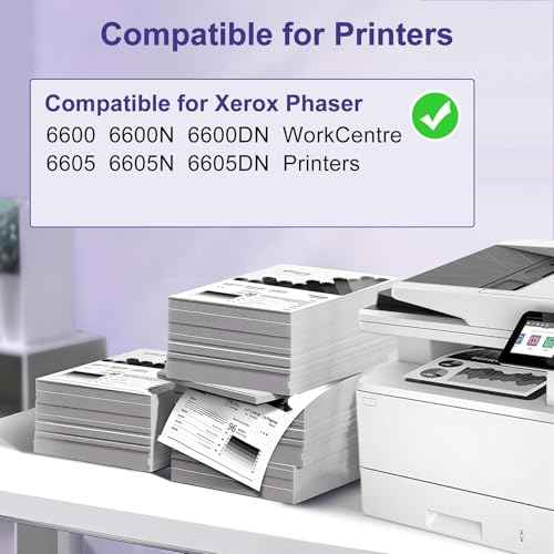 106R02228 High Yield Black Toner Cartridge Replacement for Xerox Phaser 6600/6600N/6600DN & WorkCentre 6605/6605N/6605DN | 8,000 Page Yield | Reliable 6600 Toner Cartridge (2-Pack, Black)