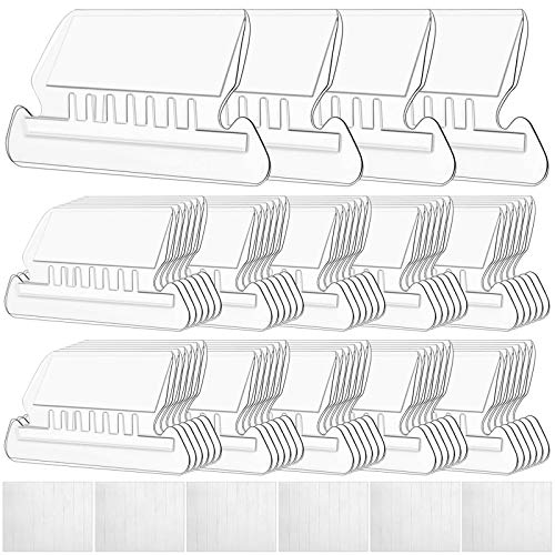 Selizo Transparent File Folder Tabs - 100 Sets 2" Hanging Labels with Inserts