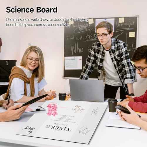 EARTHSON 8 Pack Trifold Presentation Board, 24" x 16" Portable Poster Board, White Corrugated Display Board for School, Business Projects, Event Displays, Science Fairs