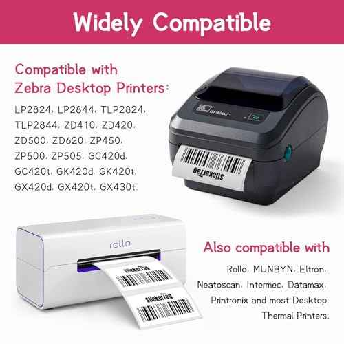 12 Rolls 2" x 1" Direct Thermal Labels, Shipping Labels Compatible with Zebra & Rollo Label Printers for Mailing Postage Address Barcode (1300 Labels/Roll)
