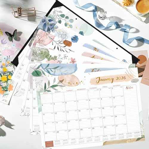 2026 Desk Calendar - Desk Calendar 2026, 22" x 17", Jan 2026 - Dec 2026, 12 Monthly Desk/Wall Calendar, Large Ruled Blocks, Notes, Thick Paper, Corner Protector