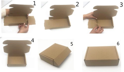 Small Cardboard Shipping Box Mailers 6x4x1.6 Inch Corrugated Packaging Storage Boxes 100 Pack (Inside Size: 5.3 x 3.8 x 1.5")