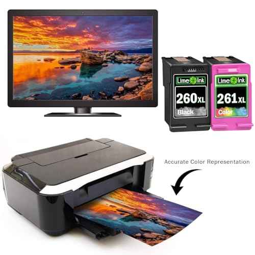 Limeink Compatible Ink Cartridges Replacement for Canon 260 and 261 Ink Cartridges 260XL 261 XL for Canon TS6420 TS6400 PG-260 Pixma TS5320 TS5300 2pk
