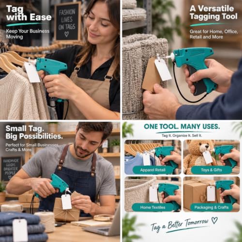 Honoson 6 Pcs Tagging Gun for Clothing with Steel Needles – 6 Pack
