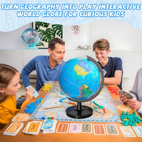 13" Globe for Children & Adults, Interactive World Globe for Kids with HD Waterproof & Writable Surface, Educational STEM Learning Toy, Classroom Teaching Gift