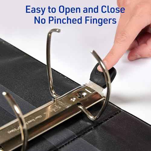 Avery Heavy-Duty View 3 Ring Binder, 4 Inch One Touch EZD Rings, 780-Sheet Capacity, 4.5 Inch Wide Spine, Customizable Clear Cover and Spine, 1 Green Binder (79110)