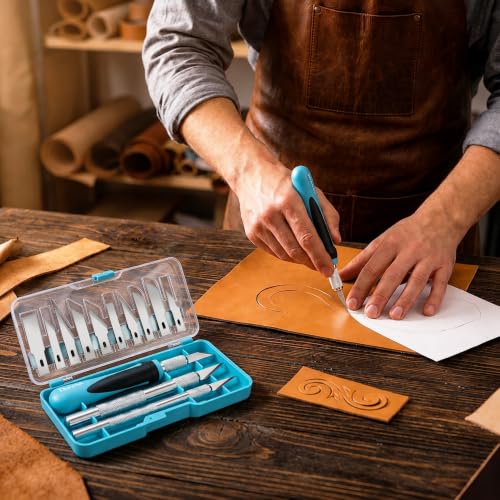 DURATECH 16-Piece Craft Knife Set for Modeling, Pumpkin Carving & Arts
