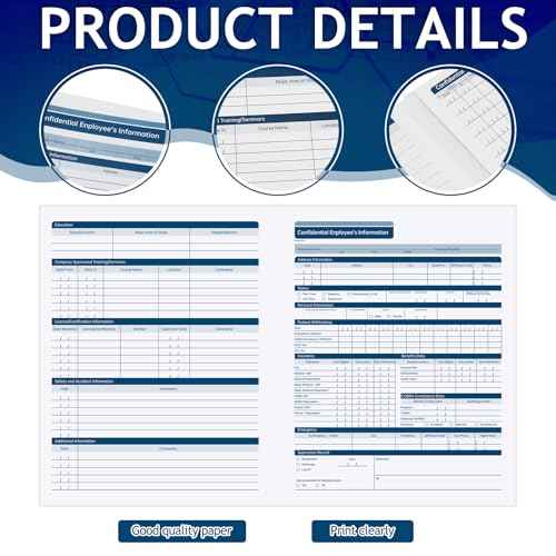 Faccito 35 Pcs Confidential Employee Record Folder Bulk Employee File Folders 9.5 x 11.5'' Payroll Record Book Personnel File Organizer for Manager Company Office Supplies Hr Staff Management