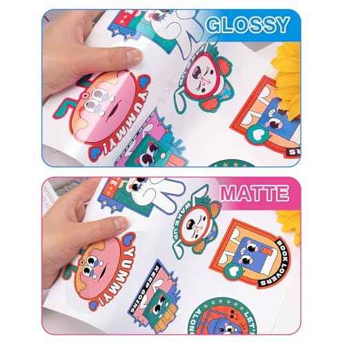 QYH Sticker Paper for Inkjet Printer - 240 Sheets White Matte Printable Vinyl Sticker Papers 8.5x11 In Labels Waterproof Stickers for Cutter, Crafts, Scrapbooking Dries Quickly & Tear Resistant
