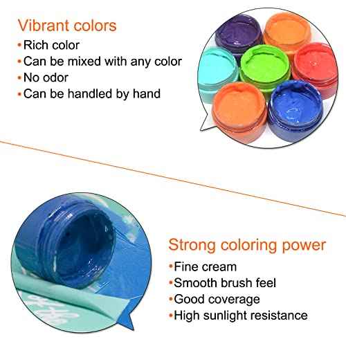 Chalk Paste Chalk Paste for Silk Screen Stencils .Screen Printing Ink £¬Pigment for Wood, T-Shirts, Fabric, Chalkboard DIY Home Decor (12 Bottles)