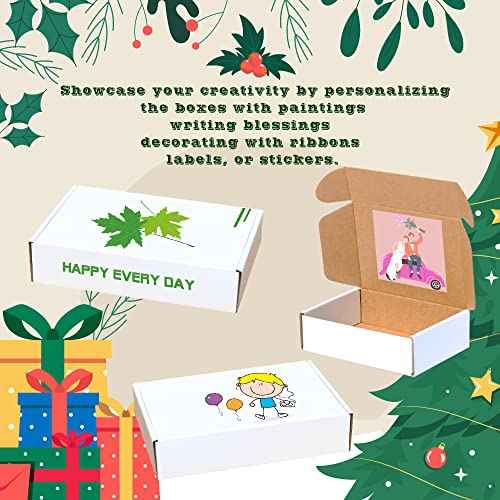 100 Pack 4x4x2 Small White Shipping Boxes - Corrugated Cardboard Mailer for Packaging, Mailing, Moving, Gifts - Eco-Friendly and Recyclable - Manufacturer Direct