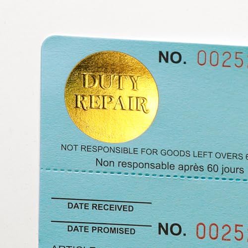 Jewelry Repair Envelopes with Consecutive Numbering, Tear-Off 3-Part Light Blue