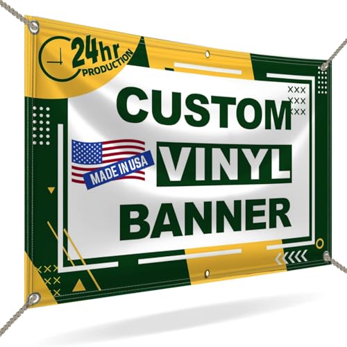 3ft x 5ft Custom Vinyl Banner - Personalized Full Color Sign for Events & Advertising