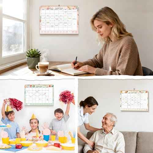 Wall Calendar 2026-2027, 18 Month Large Calendar from January 2026 to June 2027£¬11.6" x 14.5" Monthly Calendar Thick Paper, Hanging Calendar Spiral Binding Perfect for Home or Office Planning,Floral