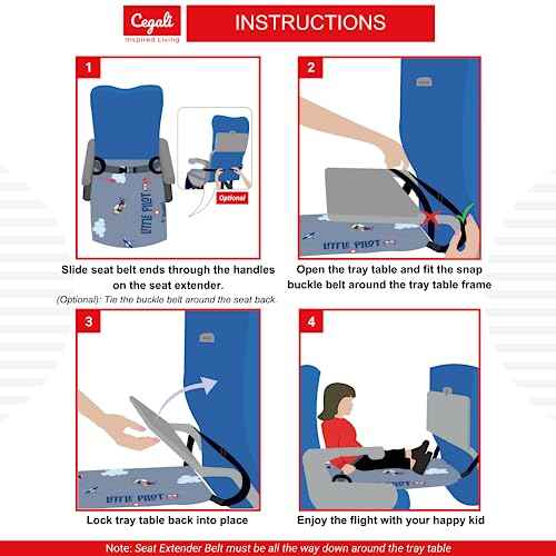 Airplane Seat Extender for Kids ANM: Enhance Your Child's in-Flight Comfort. Travel Toddler Bed, Leg Rest, Foot Hammock, All in One (My Animals - Cool Grey)