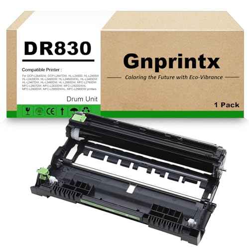 DR830 Drum Unit Replacement for Brother DR-830 Compatible with Brother DCP-L2640DW HL-L2460DW HL-L2405W HL-L2480DW MFC-L2820DW MFC-L2807DW HL-L2400D HL-L2865DW Printer