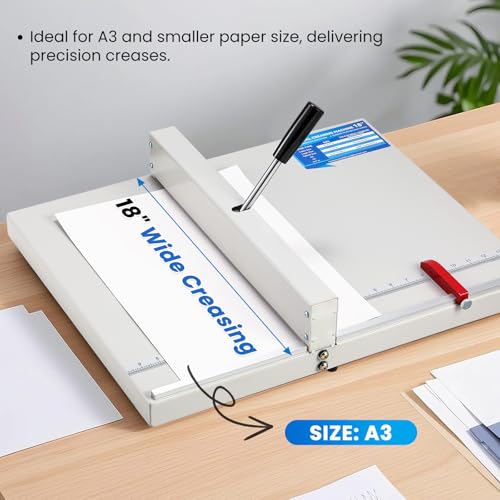 Mxmoonant 18'' Manual Creasing Machine for Paper & Cardstock, with Imperial Scale