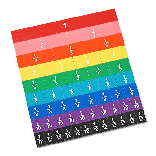 Hand2mind Double-Sided Decimal and Fraction Tiles Set of 15 - Math Manipulatives for Grades 3+