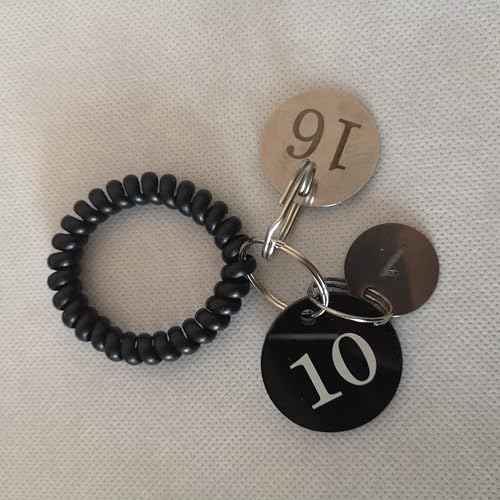 StayMax Hollowed Stainless Steel Number Tags Key Tags with Rings (1-100)