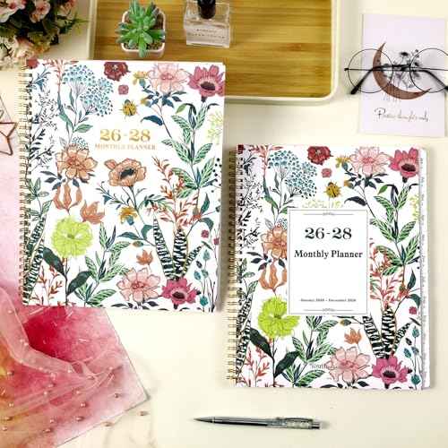 2026-2028 Monthly Planner/Calendar - 3 Year Monthly Planner 2026-2028, Jan. 2026 - Dec. 2028, 9" ¡¿ 11" Calendar Planner 36-Month with Tabs, Twin-Wire Binding, Two-Side Pocket, Celebrity Quotes £¦ Notes