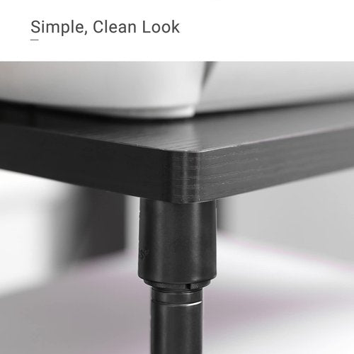 SONGMICS 3 Tier Wide Printer Stand, Printer Table with Wheels, Rolling Printer Cart, Printer Desk with Metal Frame for Home Office, 22 x 18.1 x 26.8 Inches, Black ULGR32BK