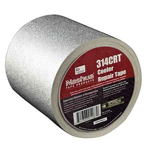 Nashua 314CRT Acrylic Cooler Repair Tape, 15 yds Length x 4" Width, Silver