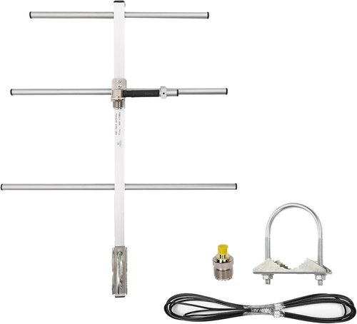 GMRS Yagi Antenna - High Gain 7dBi Outdoor Dual Band 400-470MHz for Ham Radio & Walkie Talkies