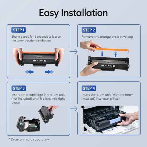 Forzik Compatible Toner Cartridge Replacement for Brother TN760 TN-760 TN730 TN-730 High Yield Compatible with DCP-L2550DW HL-L2350DW MFC-L2710DW Printer (4 Black)