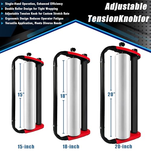 Ergonomic Stretch Film Dispenser - Reduces Operator Fatigue, Shrink
