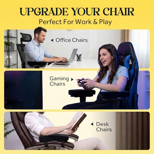 Memory Foam Armrest Pads for Office & Gaming Chairs – 1.3